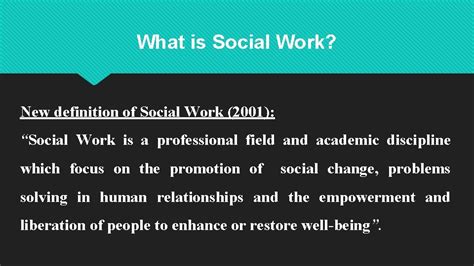 Introduction To Social Work What Is Social Work