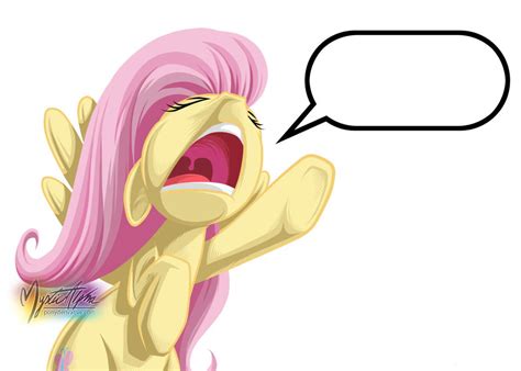 Fluttershy Yelling by mysticalpha on DeviantArt