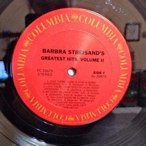 Columbia Media Barbra Streisands Greatest Hits Vol 2 Fc 35679 Vinyl