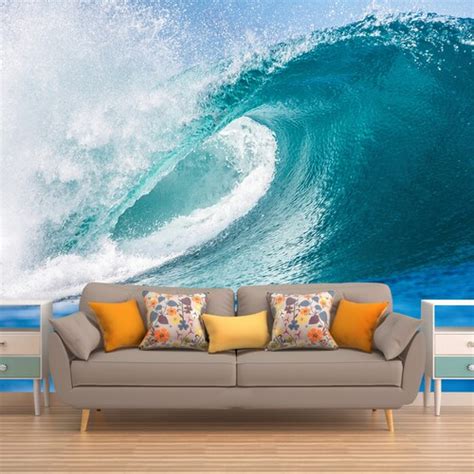 Ocean Wave Large Wall Mural Self Adhesive Vinyl Wallpaper Etsy