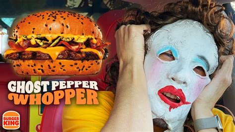 Burger King NEW Ghost Pepper Whopper 4K HDR Food Review YouTube