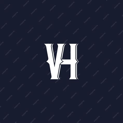 premium vector letter vh logo