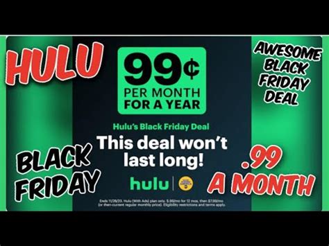 Hulu Subscription Hulu Black Friday Deal For A Whole