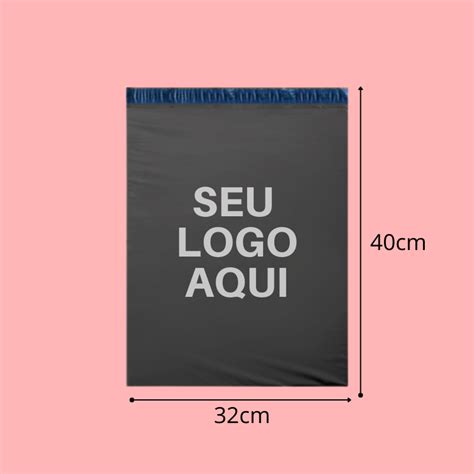 Envelope de Segurança Eco Personalizado 32x40 100 Unidades Sacolas Br