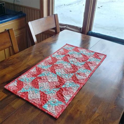 Easy 45 Degree Strip Tube Table Runner Tutorial Freemotion By The River