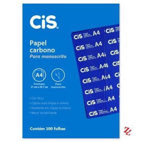 Carbono Manual Azul A4 Papel Cis Papel Carbono Magazine Luiza