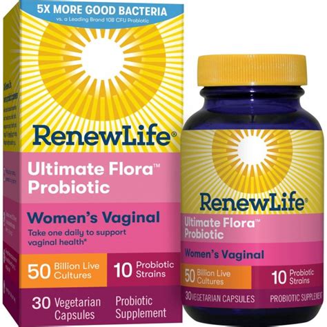 Ultimate Flora Vaginal Support Probiotic Supplement Renew Life 30 Ct