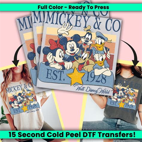 Mickey And Co Disney Dtf Transfer Ready To Press Disneyworld