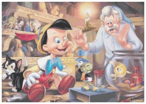 Disney S Pinocchio In The Workshop X Stitch Pattern CD Figaro