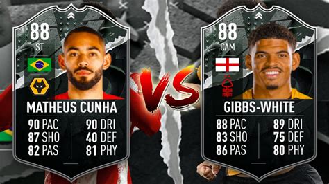 88 SHOWDOWN GIBBS WHITE VS CUNHA PLAYER REVIEW FIFA 23 YouTube