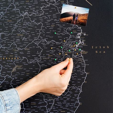 Ireland Map With Cities Push Pin Travel Map To Mark Places Youve