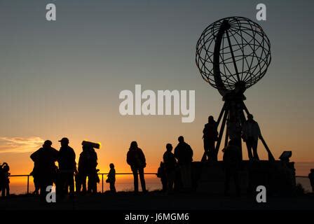 Norway, Nordkapp, Globe Monument Stock Photo - Alamy