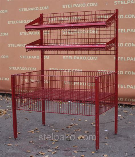 Корзина для распродаж, промо корзина с 2 полками, 120х80х170 см ...