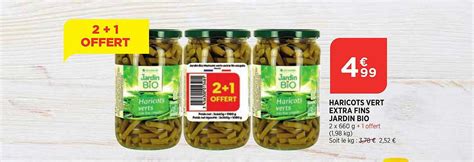 Promo Haricots Vert Extra Fins Jardin Bio Chez Bi Icatalogue Fr