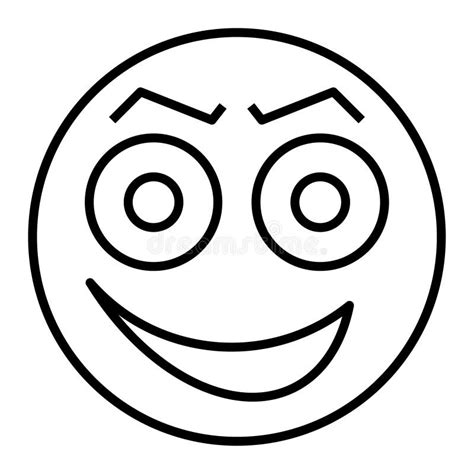 Icono De Esquema Para La Cara De Emoticonos Stock de ilustración