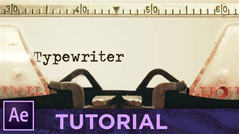 Typewriter • Adobe After Effects Tutorial Youtube