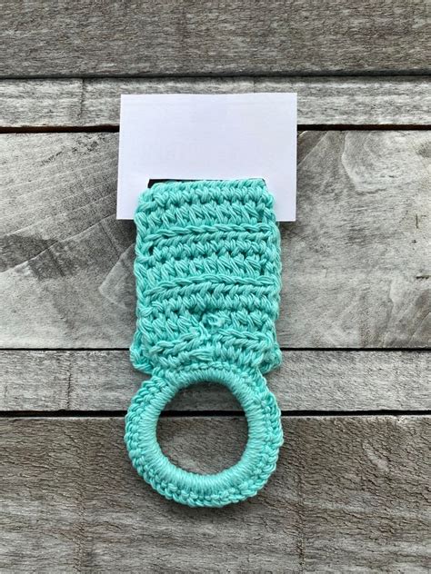 Handmade Crochet Towel Holder Button On Crochet Towel Rings Crochet