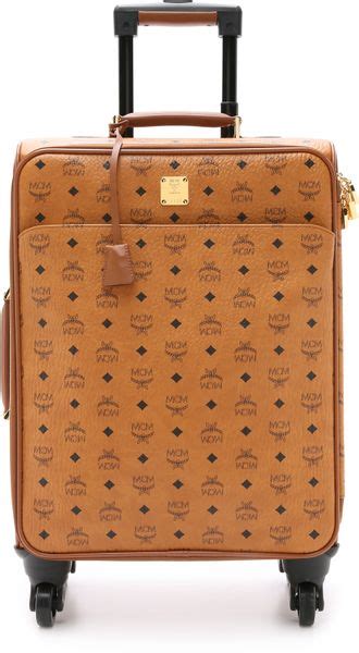 Mcm Trolly Cabin Luggage Case - Cognac in Brown (Cognac) | Lyst