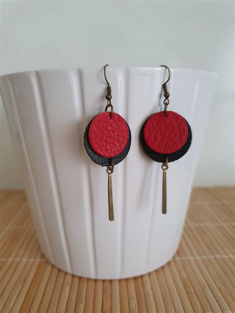 Boucles D Oreilles En Cuirboucles D Oreilles Etsy Boucles D