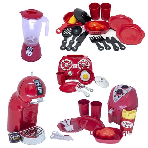 Kit Cozinha Brinquedo Cafeteira Panela Air Fryer Mercado P Submarino