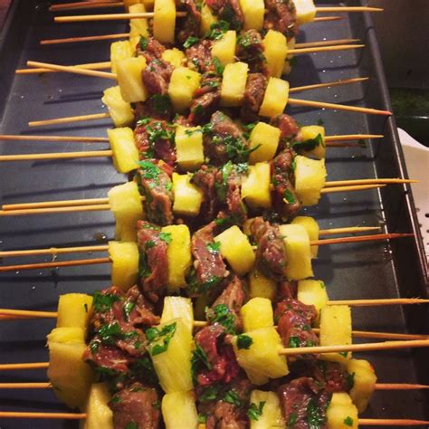 Grilled Pineapple Beef Skewers