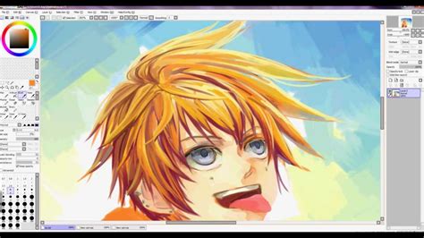 Paint Tool Sai Anime Manga Boy Speedpainting Youtube