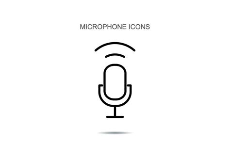 Microphone Icon Vector Illustration On Background 24760536 Vector Art