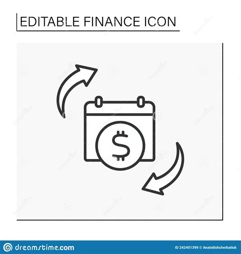 Cash Flow Line Icon Stock Vector Illustration Of Data 242401399