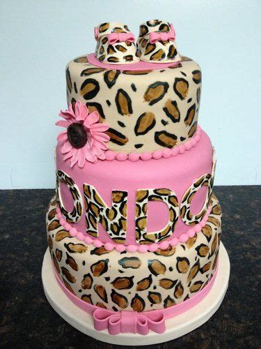 11 Cheetah Print Baby Girl Baby Shower Cakes Photo Animal Print Baby