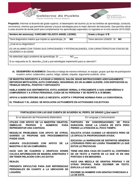 6to B Fichas Descriptivas 2022 Pdf Pensamiento Aprendizaje