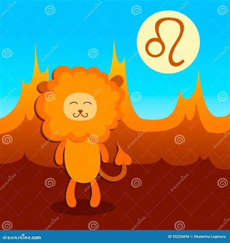 Muestra Leo Del Zodiaco Ilustraci N Del Vector Ilustraci N De Postal