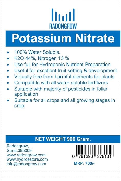 Potassium Nitrate 900 Gm Garden And Outdoors