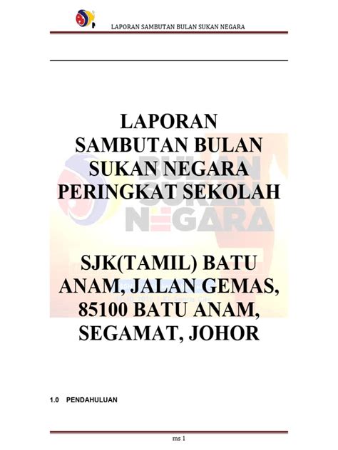 Laporan Hari Sukan Negara Pdf