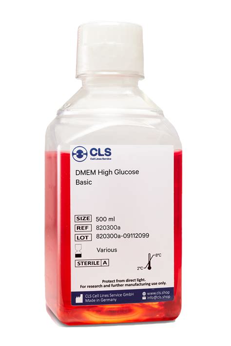 DMEM W 4 5 G L Glucose W 4 MM L Glutamine W 1 5 G L NaHCO3 W 1