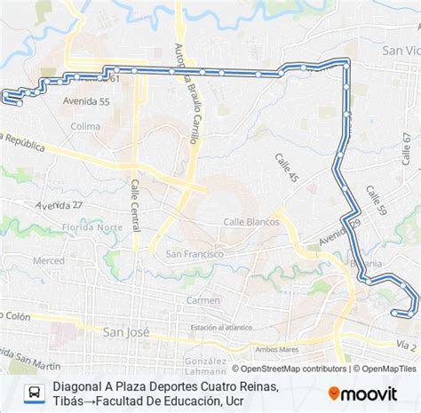 Ruta Tib S Universidad De Costa Rica Horarios Paradas Y Mapas