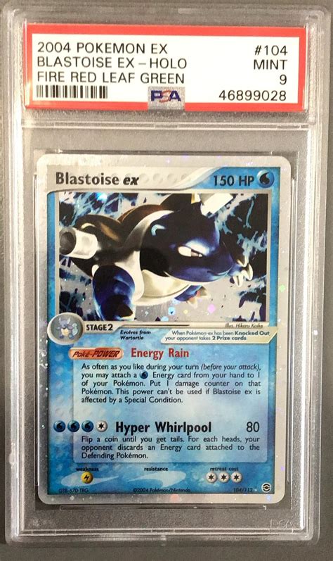 2004 Pokemon Ex Fire Red Leaf Green 104 Blastoise Ex Holo PSA 9