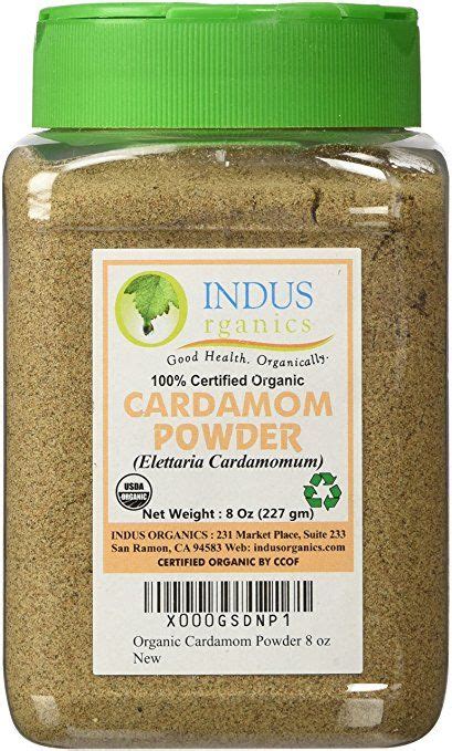 Indus Organics Powder Green Cardamom Oz Jar Premium Grade Hand