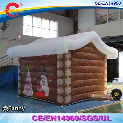 4x4m Inflatable Christmas Santas Grotto House For Gingerbread Display