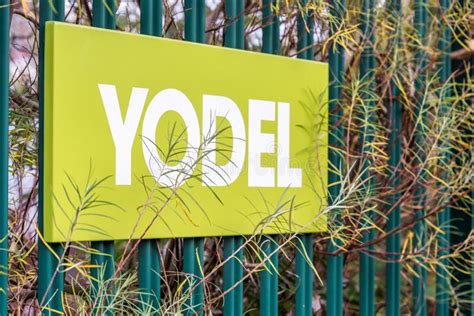 Northampton UK December 07, 2017: Yodel Delivery Service Logo Sign in Brackmills Industrial ...