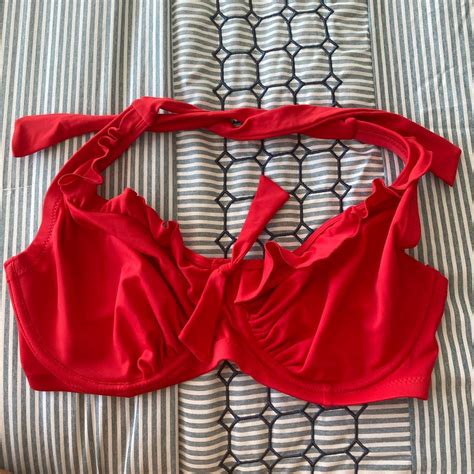 Pour Moi Women S Red Bikini And Tankini Tops Depop