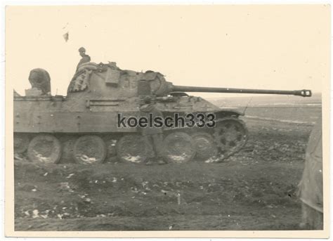 Foto Wehrmacht Ostfeldzug Russland Panther Panzer V Im Schlamm An Der