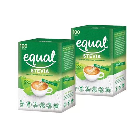 Equal Stevia Sticks Sachets Natural Sweetener Wellbeing Sugar Sugar