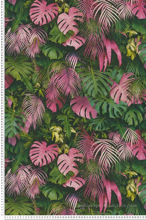 Papier Peint Jungle Feuilles Amazonia Vert Rose Greenery D As Cr Ation