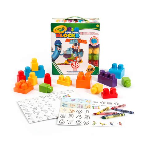 Kids Work 38pc Crayola Building Blocks Box Set