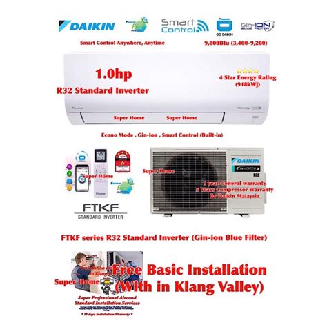 Daikin R32 Standard Inverter Aircond Ftkf Series Ftkf25b And Rkf25a 3wmy