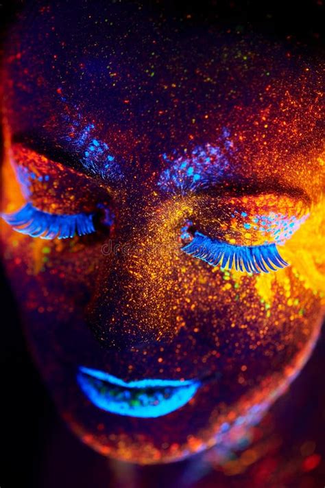 Uv Portrait Stock Image Image Of Portrait Woman Bodyart