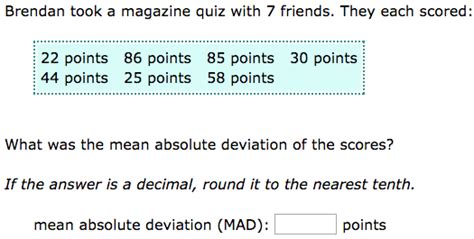 Absolute Deviation Worksheet