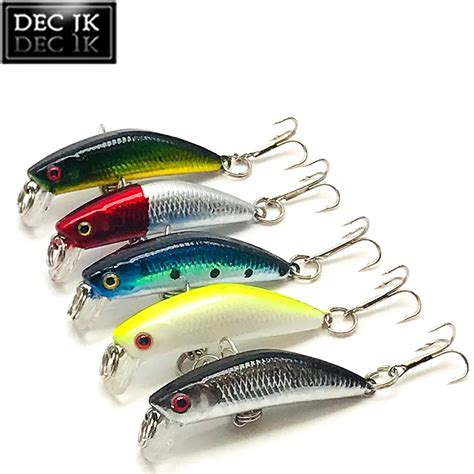 Se Uelo De Pesca Mini Crankbait Flotante Minnow Jerkbait Wobblers Para