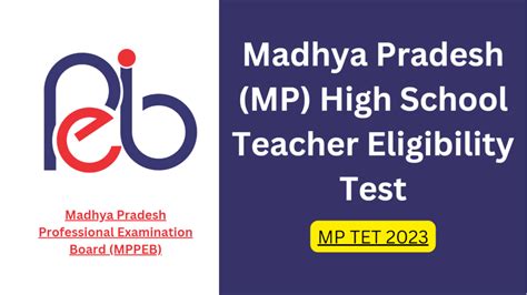 Mp Tet 2023 High School Teacher Eligibility Test Hstet Notification