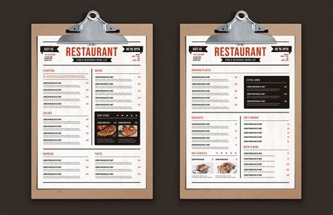 Rustic Restaurant Menu Template — Medialoot